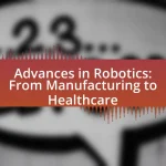 Advances in Robotics: From Manufacturing to Healthcare