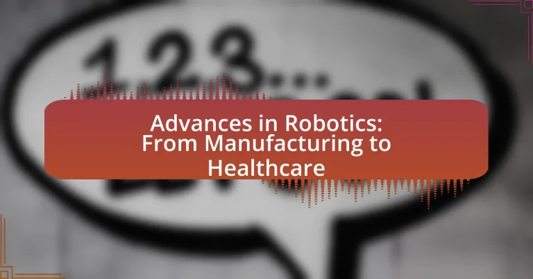 Advances in Robotics: From Manufacturing to Healthcare