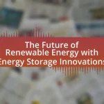 The Future of Renewable Energy with Energy Storage Innovations