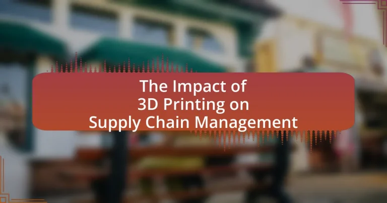 The Impact of 3D Printing on Supply Chain Management