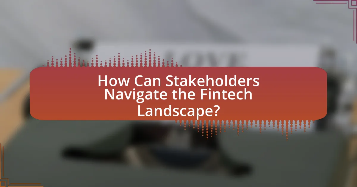 How Can Stakeholders Navigate the Fintech Landscape?
