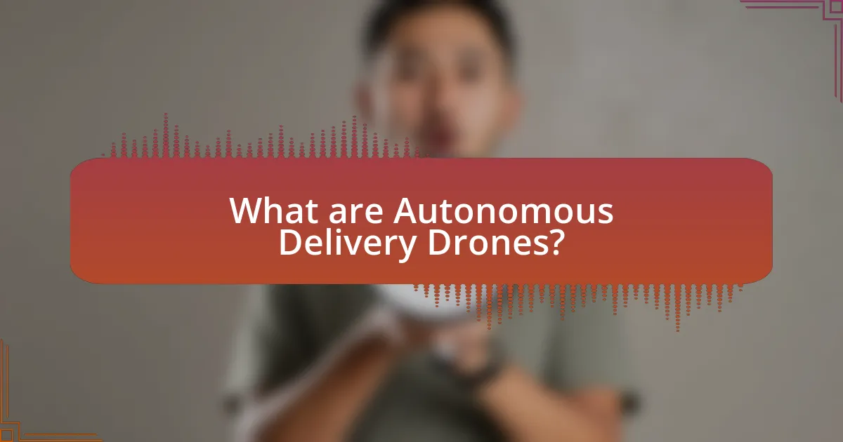 What are Autonomous Delivery Drones?