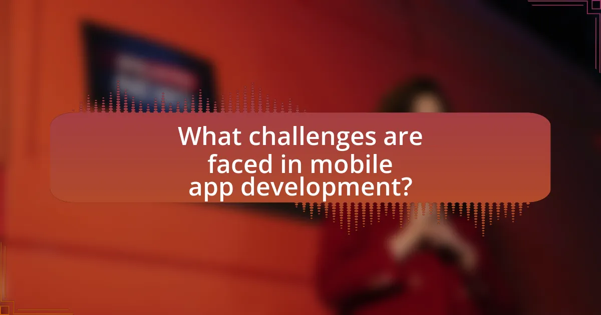 What challenges are faced in mobile app development?