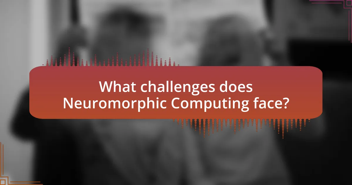 What challenges does Neuromorphic Computing face?