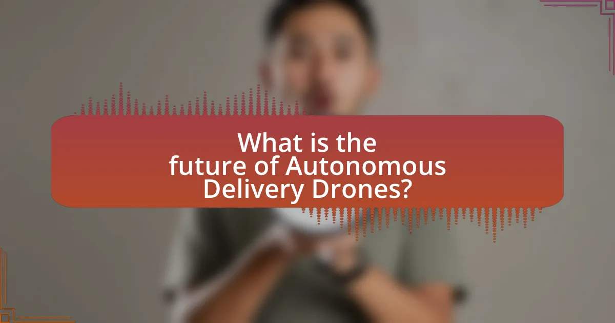 What is the future of Autonomous Delivery Drones?