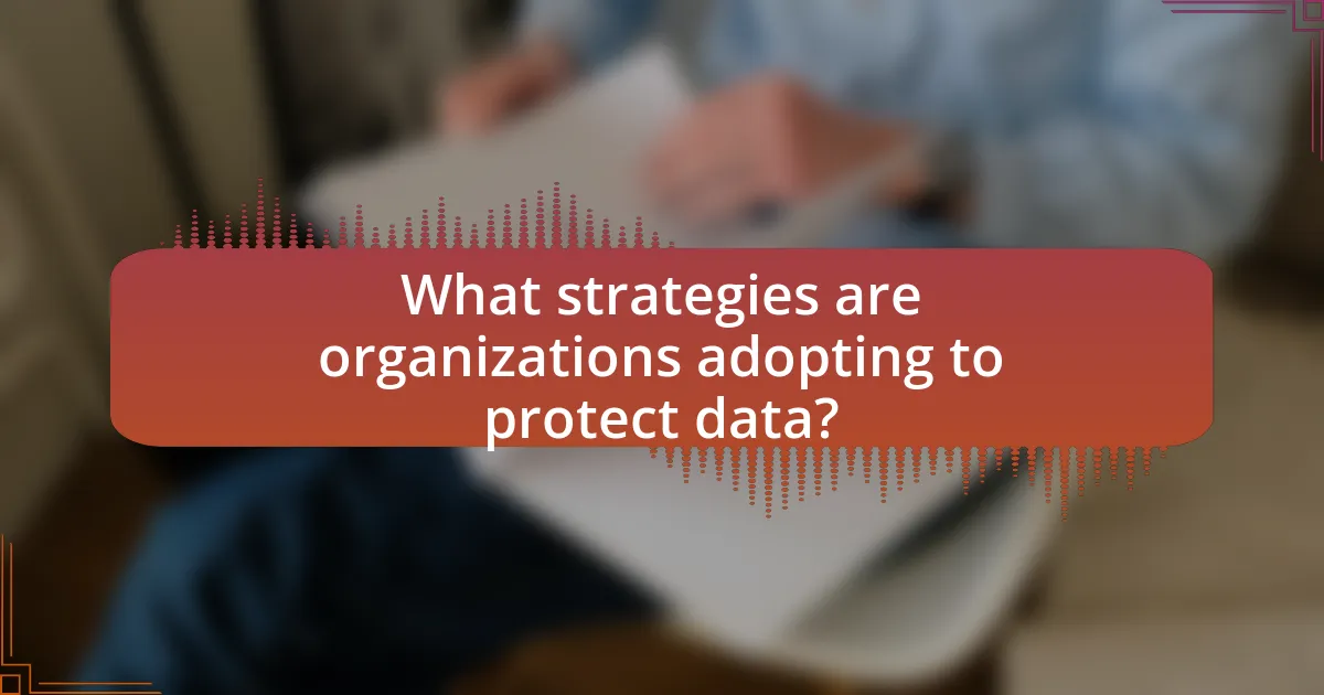 What strategies are organizations adopting to protect data?